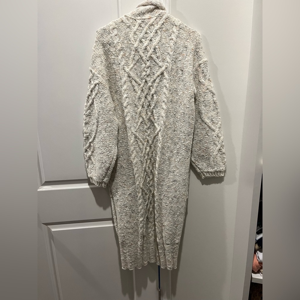 NWOT Anthropologie Pilcro Textured Knit Sweater in Cream and Gray - Picture 2 of 7